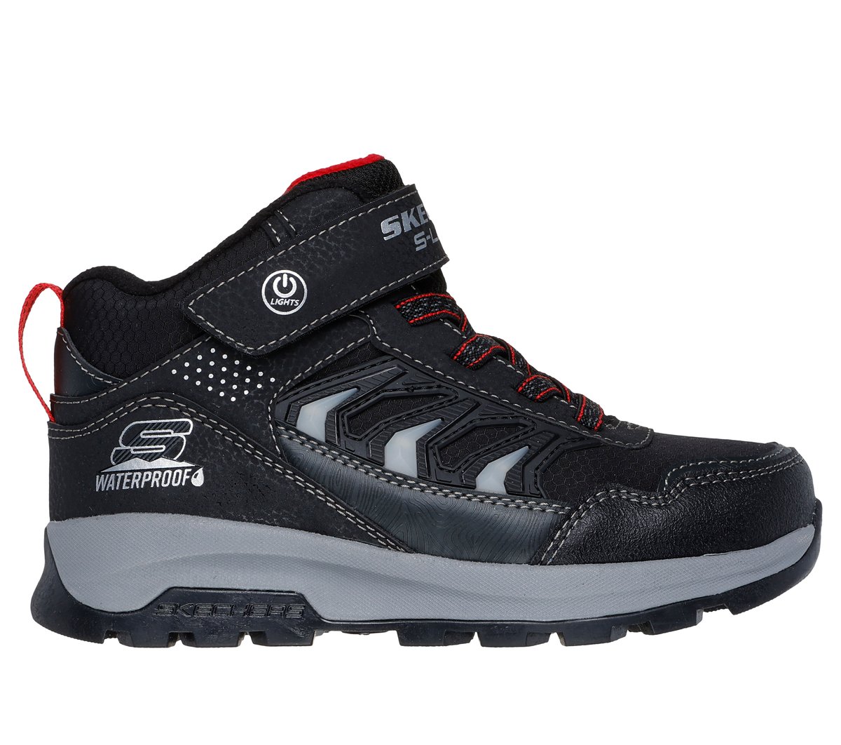 Skechers Jongens Waterproof: Storm Blazer - Glow Roam CM Zwart/Houtskool, Maat 32, Medium