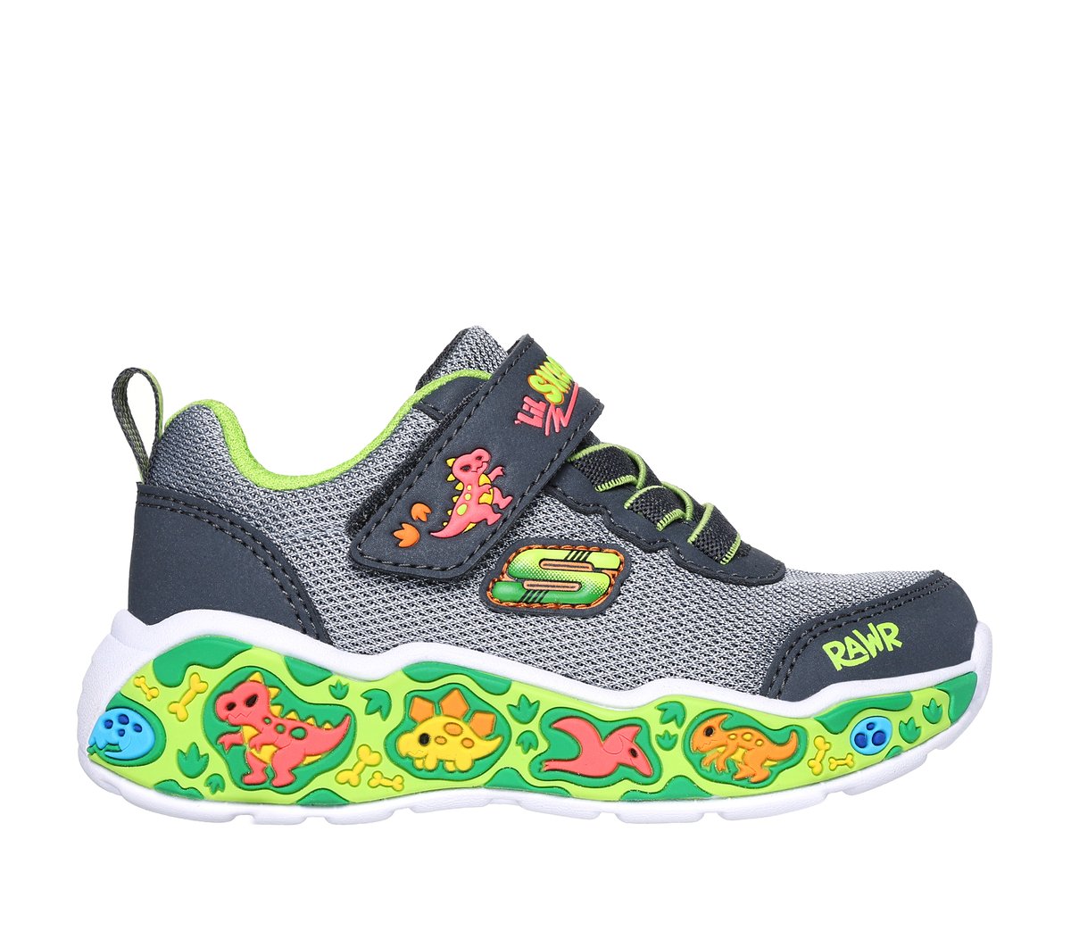 Skechers Play Scene CM Houtskool/Limoen, Maat 21, Medium
