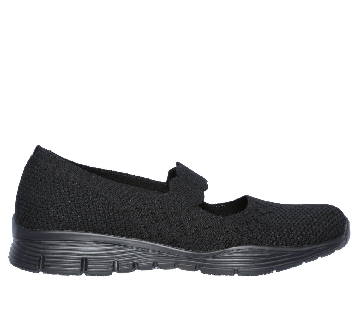 Skechers Dames Seager - Power Hitter CM Zwart, Maat 35, Vegan, Medium