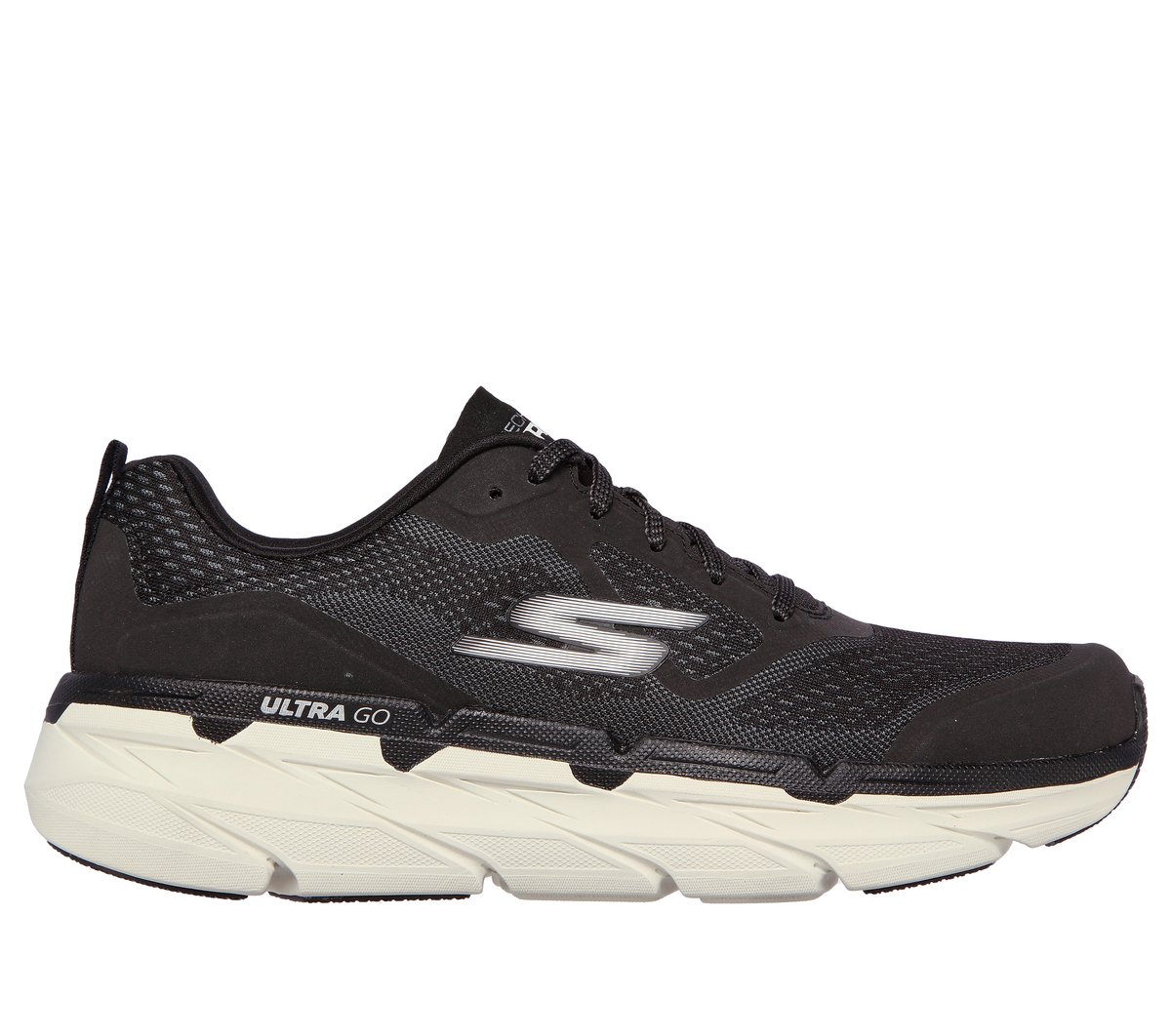 Skechers mężczyźni Max Cushioning Premier - Vantage w Czarny/Bialy, Rozmiar 43 Sneakersy