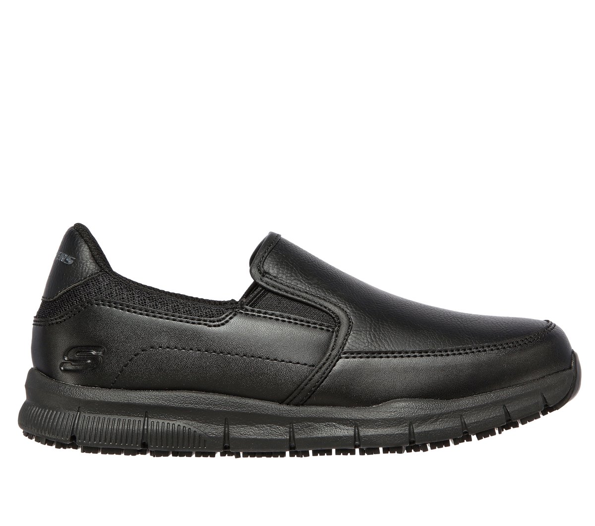 Skechers Work Relaxed Fit: Nampa - Annod SR Slip-On Shoes em Preto, Tamanho 41