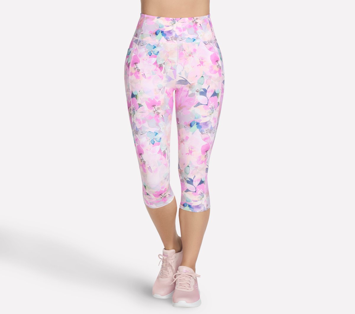 Skechers Dames GO WALK Seascape Floral Capri CM Koraal, Maat XS