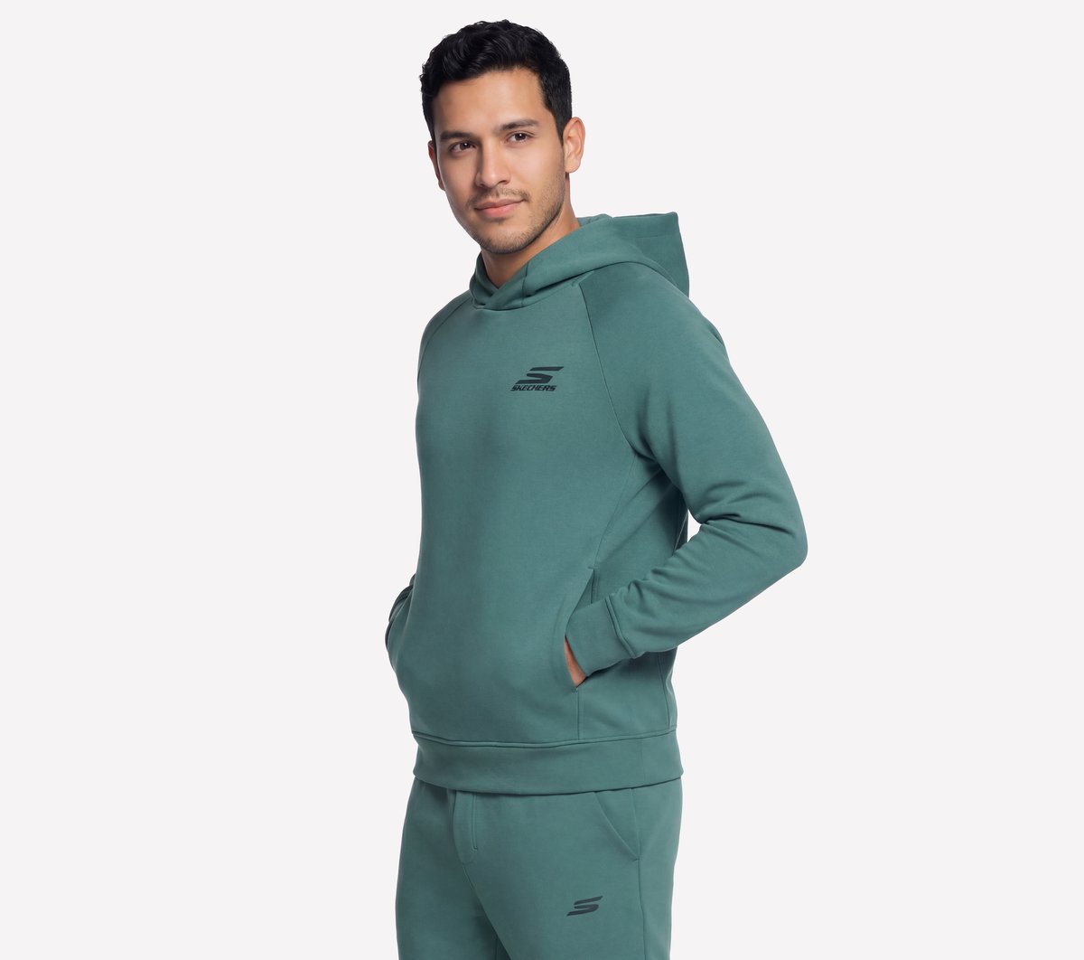 Skechers Cozy Luxe Elevate Kapuzenpullover in Rot, Größe 3XL