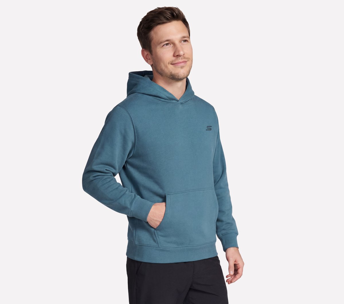 Skechers Max Soft Kapuzenpullover in Schwarz, Größe 3XL