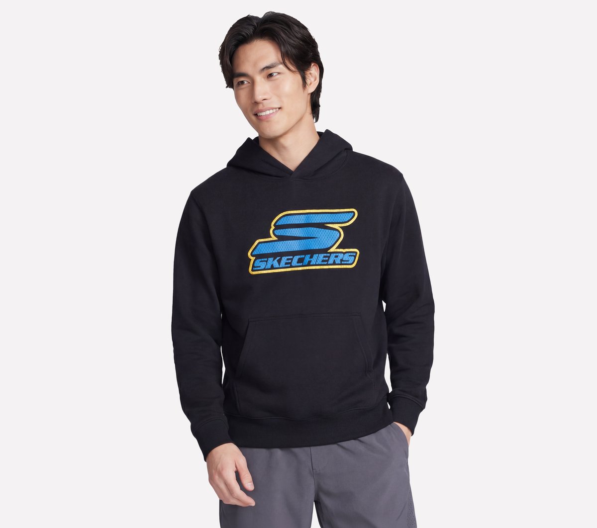 Skechers Heren SKECH-SWEATS Nitro Capuchon CM Zwart, Maat Small