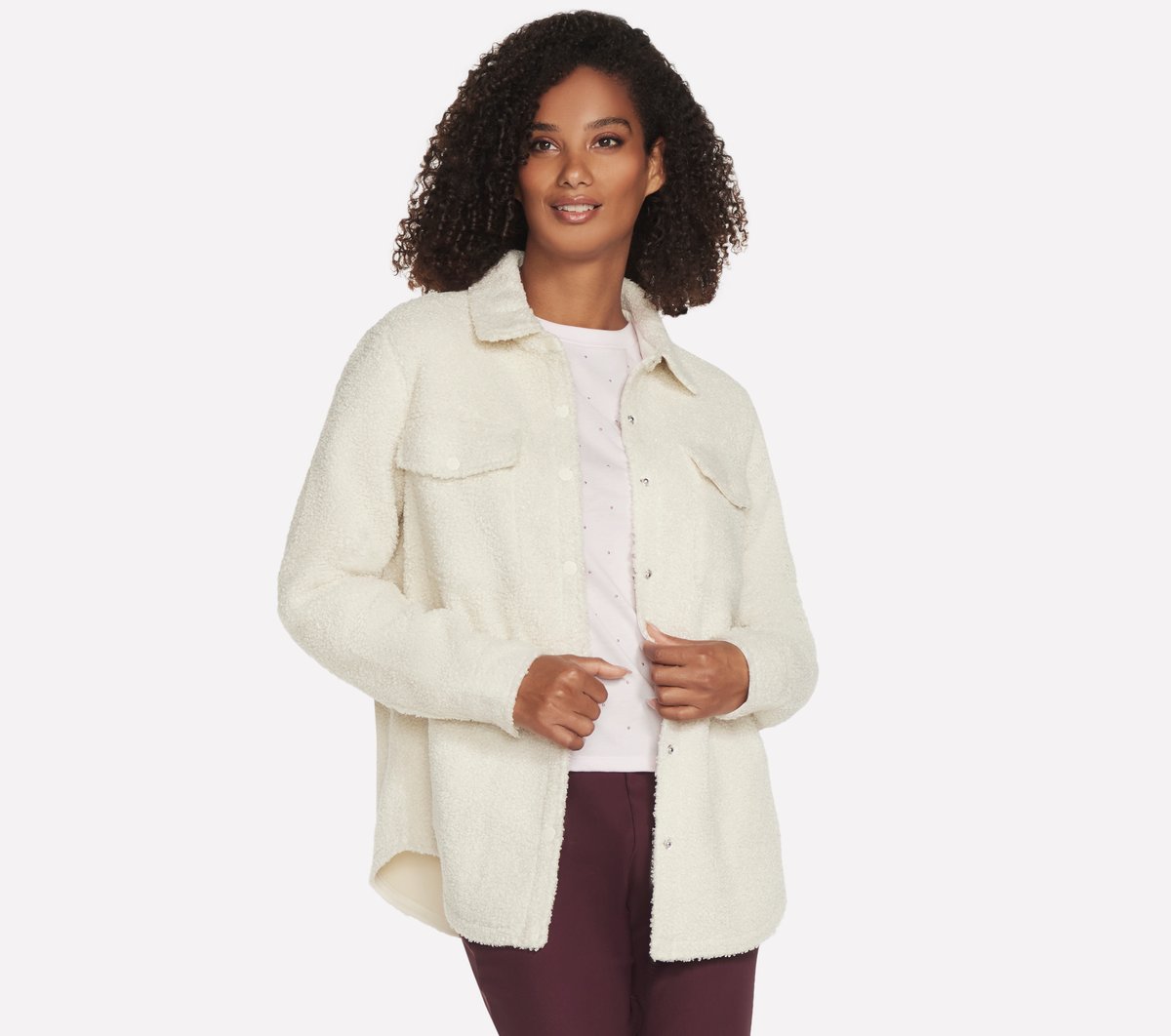 Sherpa Shacket - CREAM / WHITE