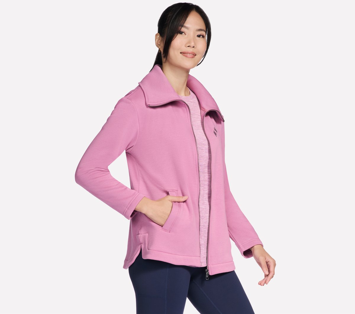 GO SNUGGLE Tunic Full Zip Jacket | SKECHERS UK