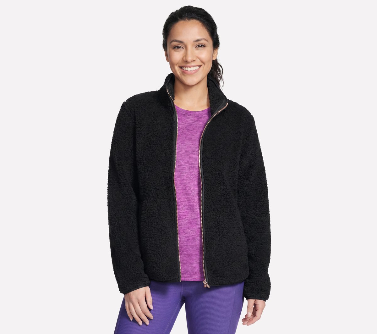 y414185　レディース　BLK M Columbia Women's Black Essential Hike Grid Fleece Half-Zip Pullover
