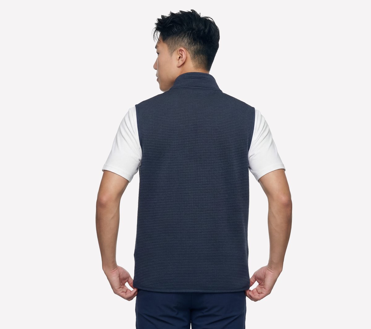 GO GOLF GO WALK Ottoman Vest - CHARCOAL / NAVY