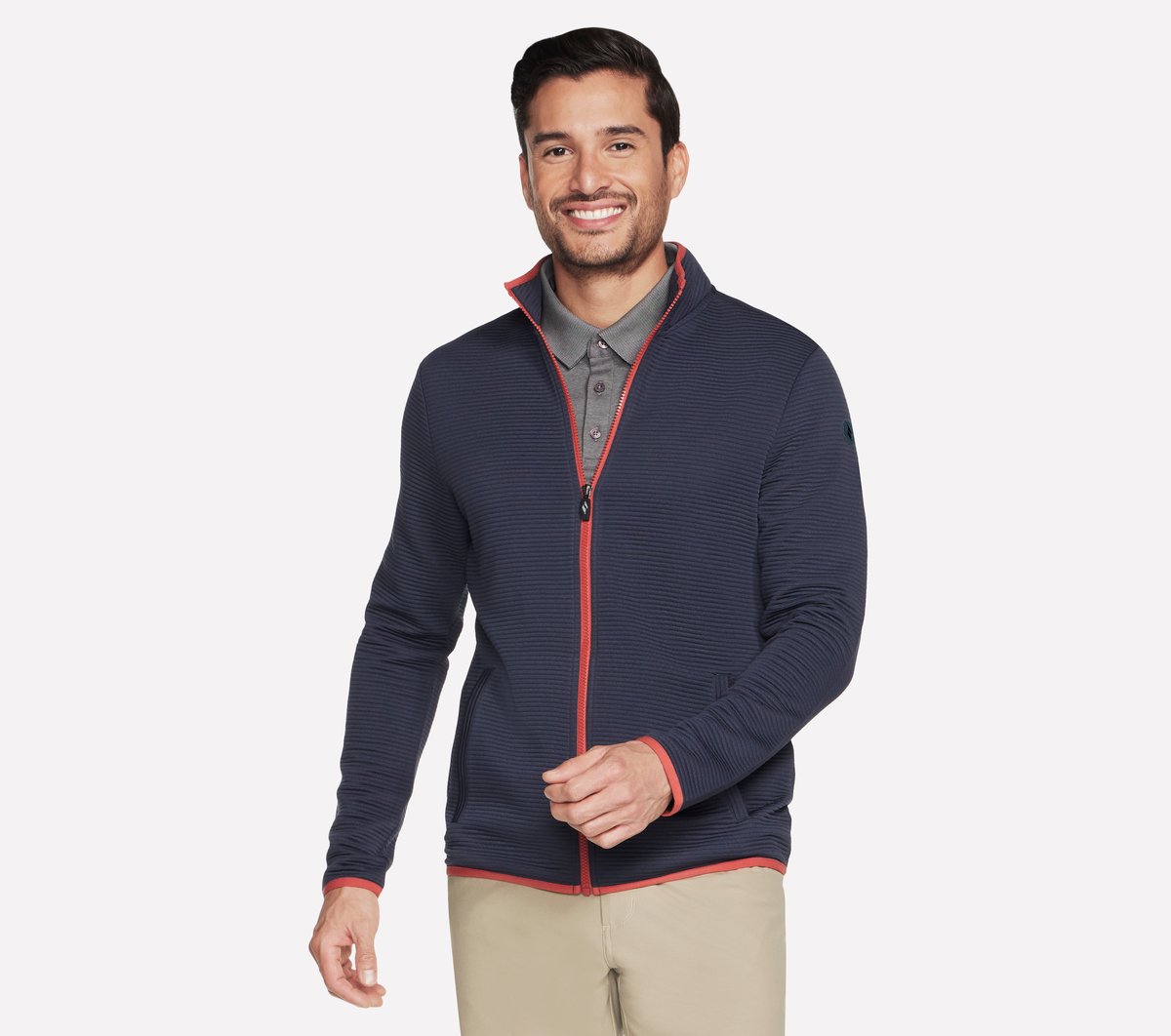Skechers Heren The Hoodless Capuchon Ottoman Jasje CM Zwart, Maat Small