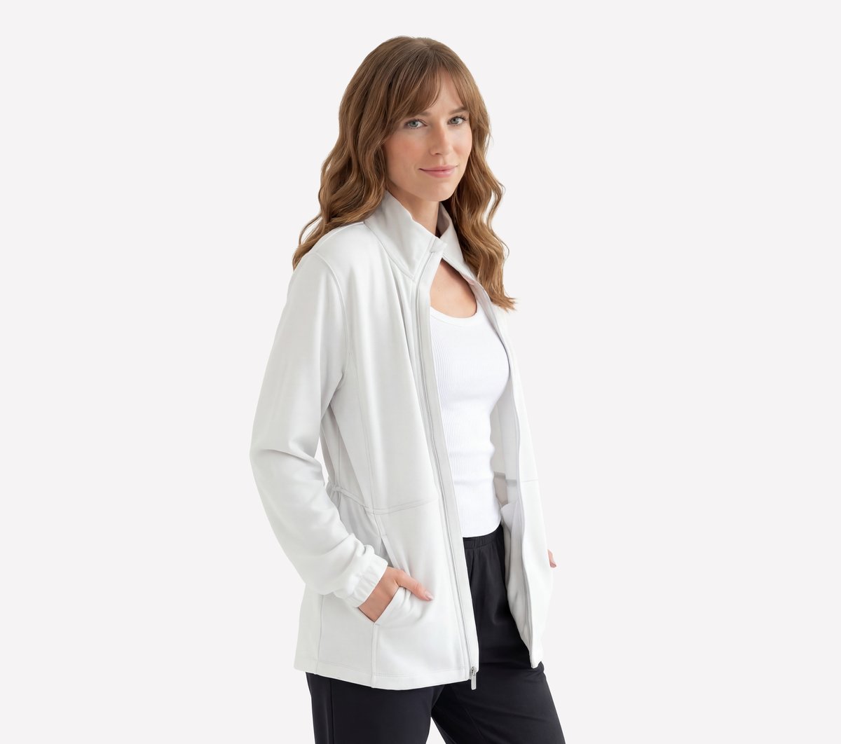 Cozy Luxe Tunic Jacket - WHITE