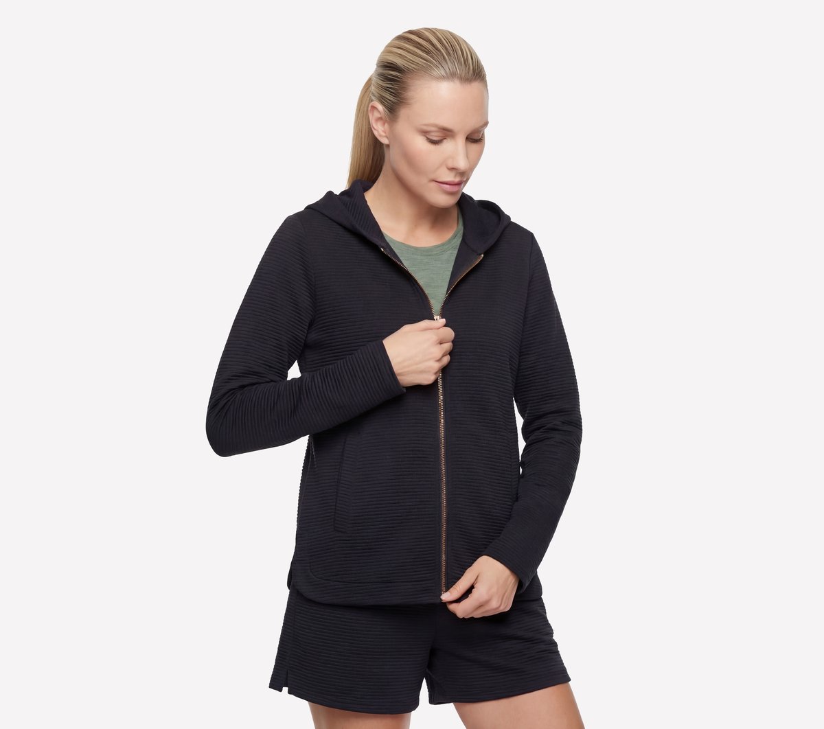 Skechers Dames GO WALK Everywhere Tunic Jasje CM Zwart, Maat XS