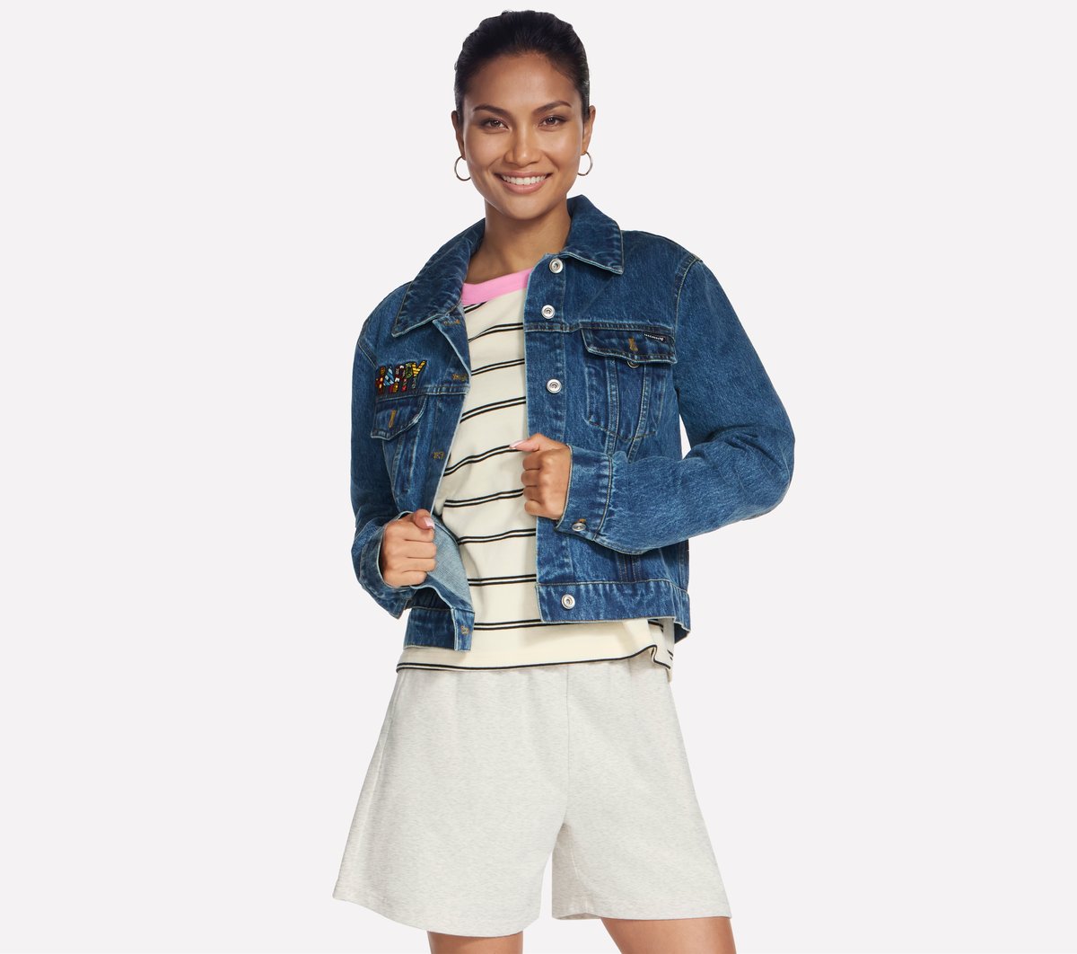 Britto: Joyful Mosaic Denim Jacket