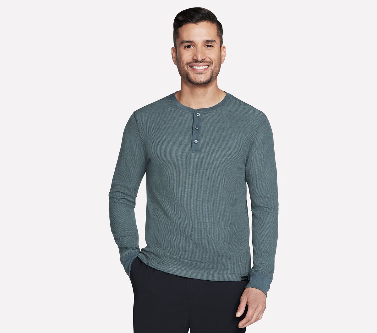 GO KNIT Waffle Henley -