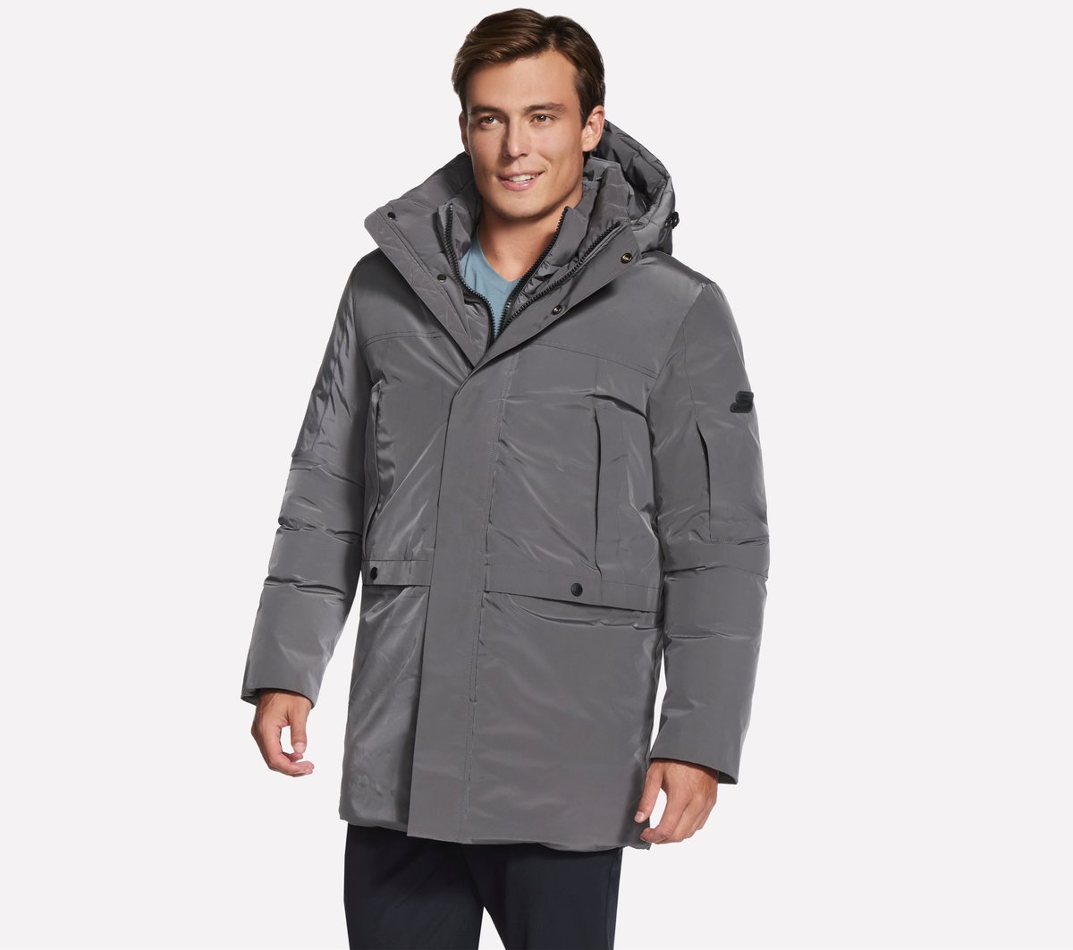 Non-Quilted Parka - GRAY