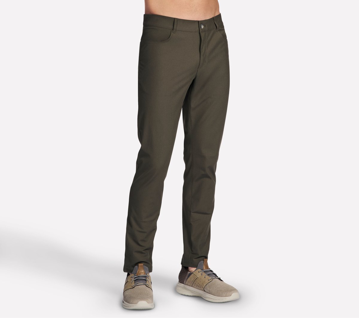 Skechers Heren GO WALK Premium 5 Pocket broek CM Natuurlijk/Bruin, Maat 46