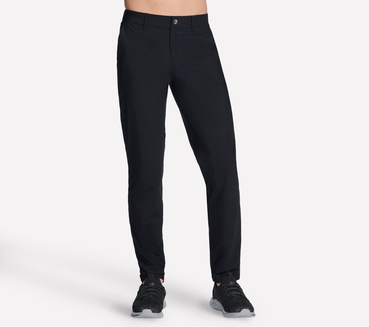 Skechers Heren GoStretch Ultra Performance broek Classic CM Zwart/Houtskool, Maat 46