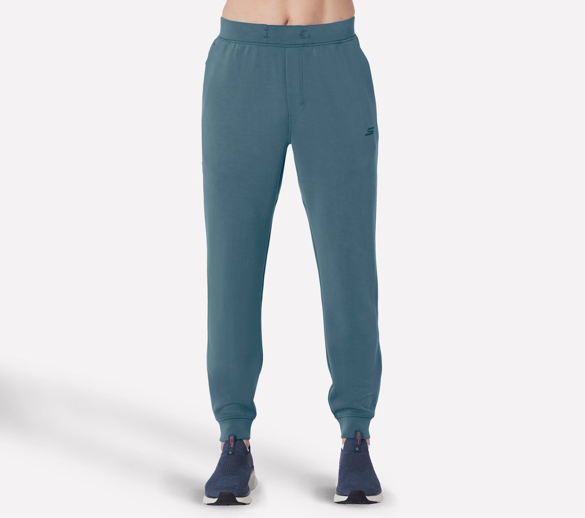 Skechers Heren Cozy Luxe Elevate Jogger CM Houtskool/Marine, Maat Small