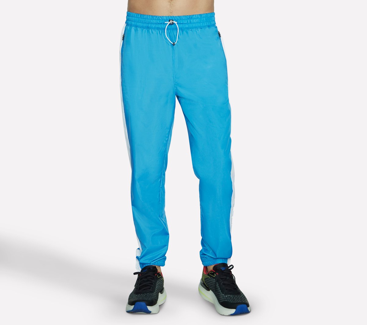 Skechers Heren Speed Elite Track broek CM Blauw/Groente, Maat 2XL