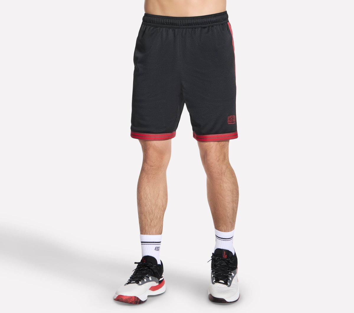 Skechers Heren Street Basketball 8 Inch kort CM Zwart, Maat Small