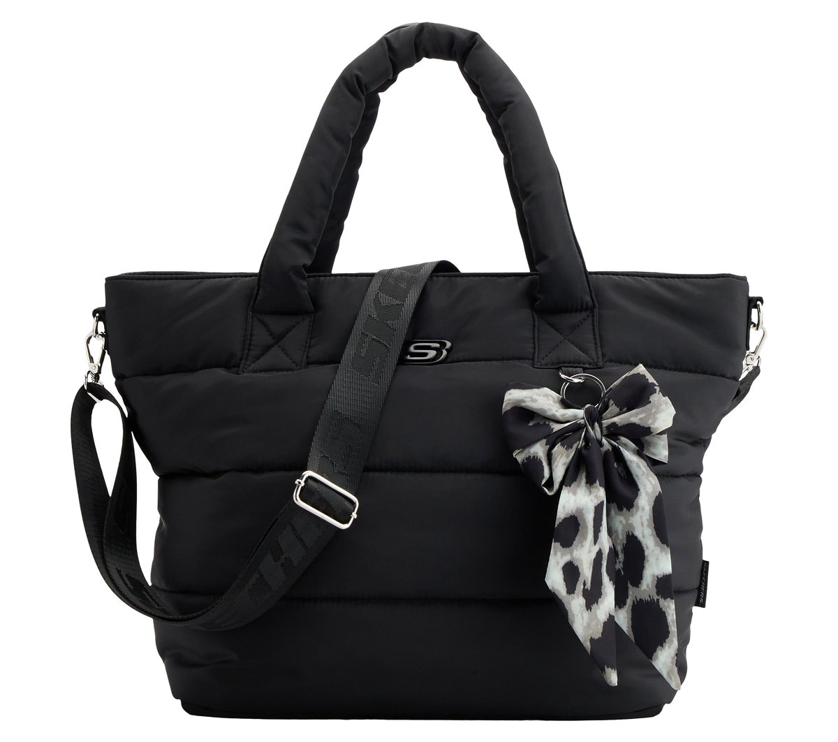 Quilted Tote Bag - BLACK