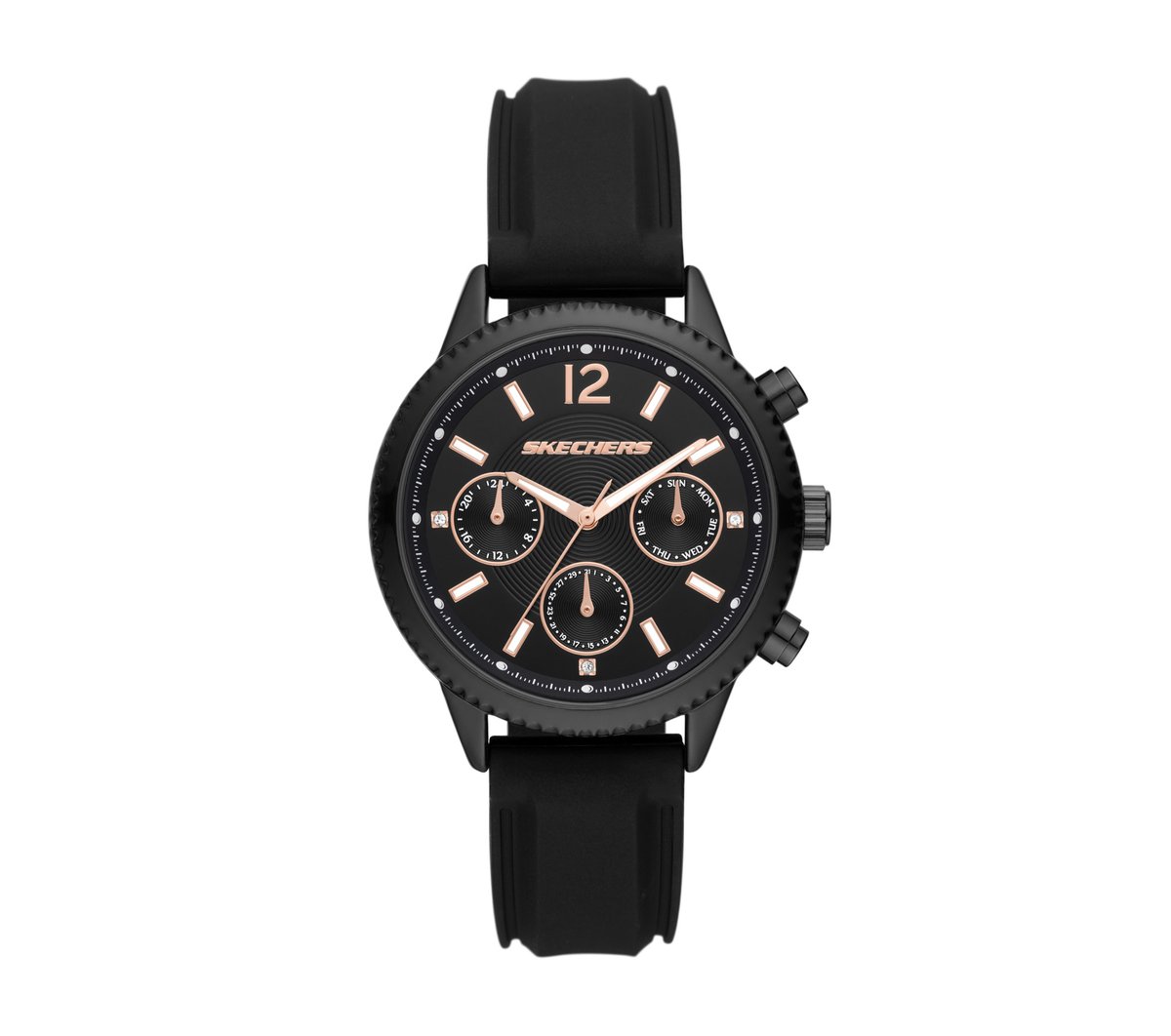 Skechers Dames Matteson Black horloge CM Zwart