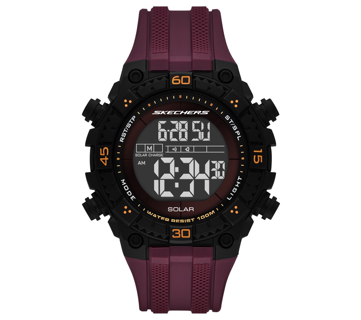 Skechers Heren Solar Digital horloge CM Paars