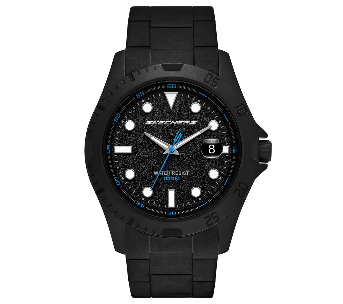 Skechers Heren Stainless Steel horloge CM Zwart