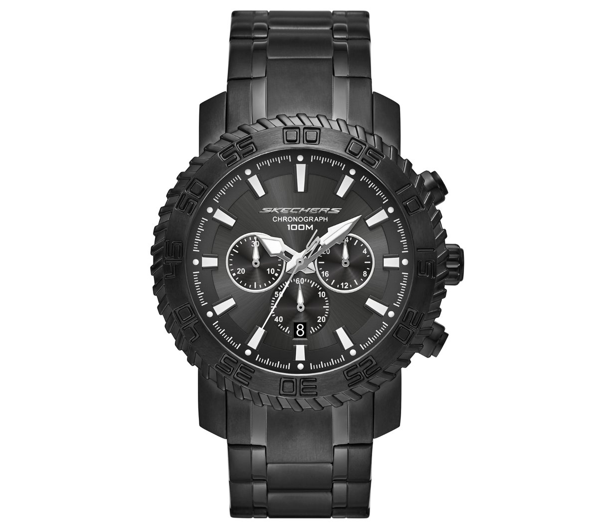 Skechers Heren Stainless Steel Chronograph horloge CM Gunmetal