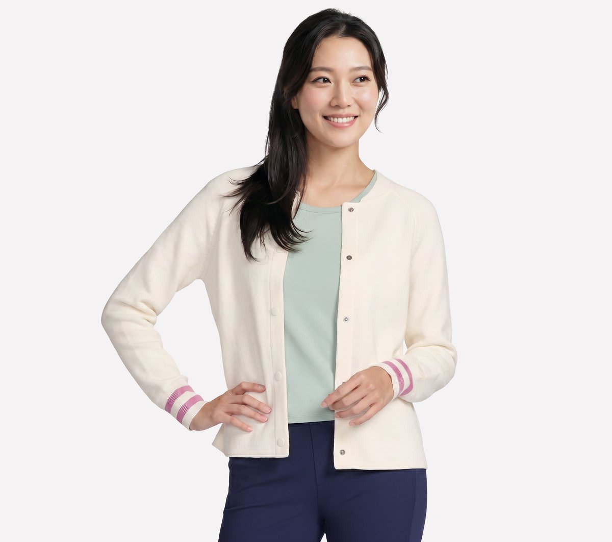 GO WALK Reflection Sweater Bomber - thumbnail 4