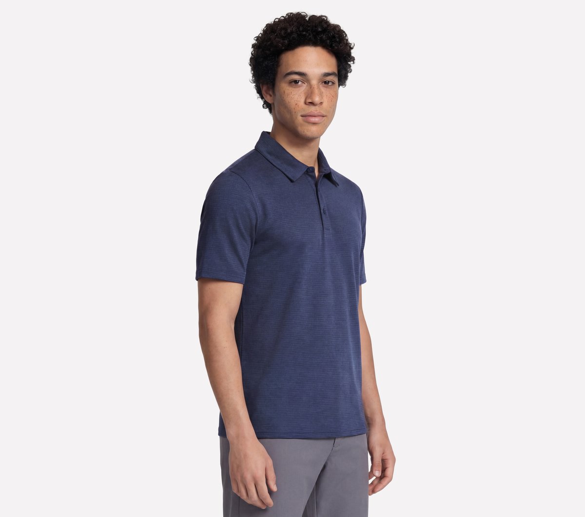 GO GOLF GO DRI All Day Stripe Polo - NAVY