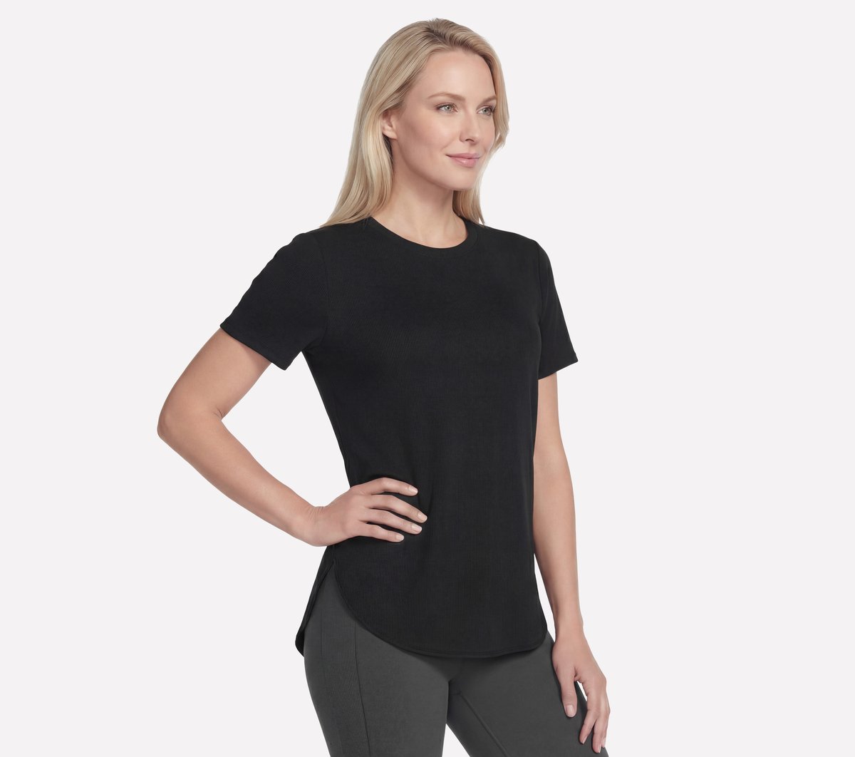 GO WALK Luxe Rib Tunic Tee - thumbnail 3
