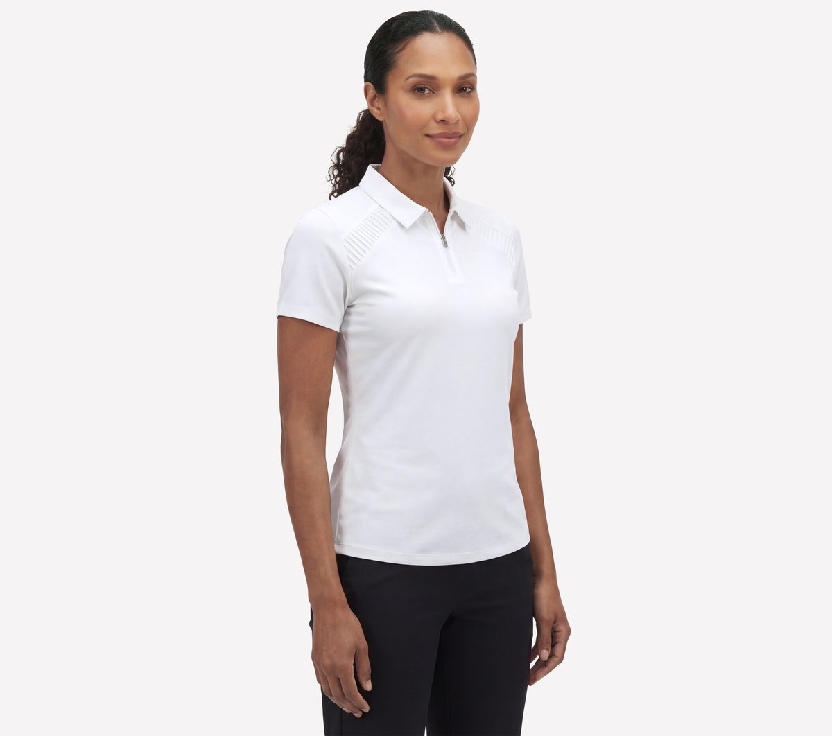 GO GOLF Short Sleeve Birdie Zip Front Polo