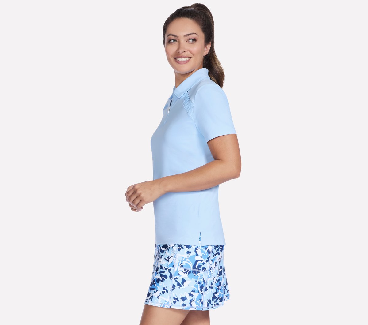 GO GOLF Short Sleeve Birdie Zip Front Polo