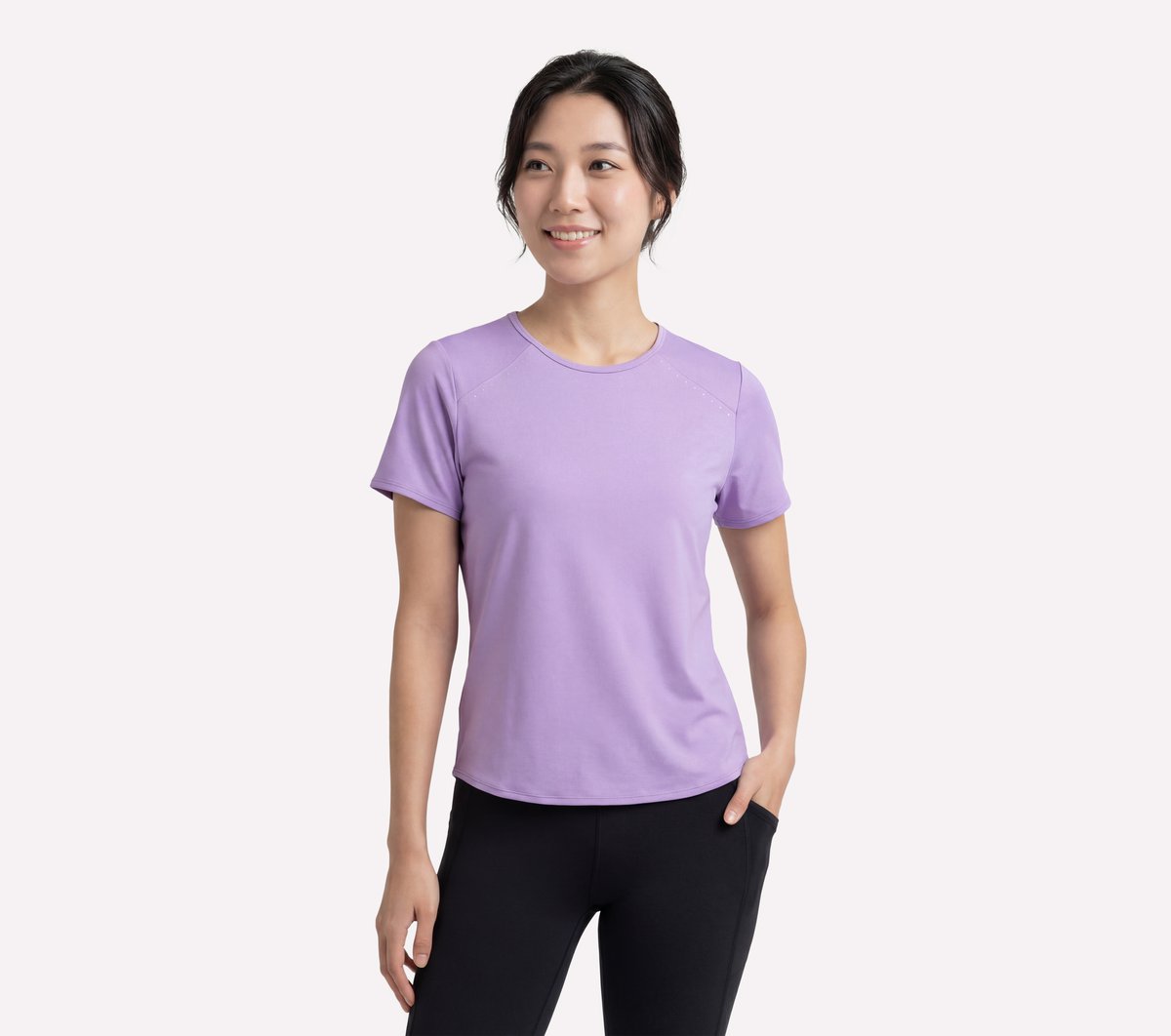 Skechers Stride Performance T-Shirt in Grau/Blau, Größe 3XL