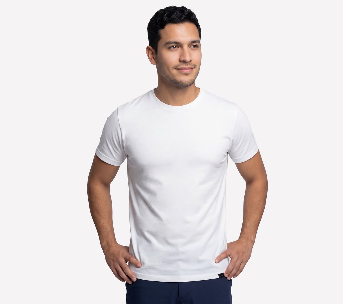 Skechers Heren GO DRI All Day Solid T-Shirt CM Zwart, Maat Small