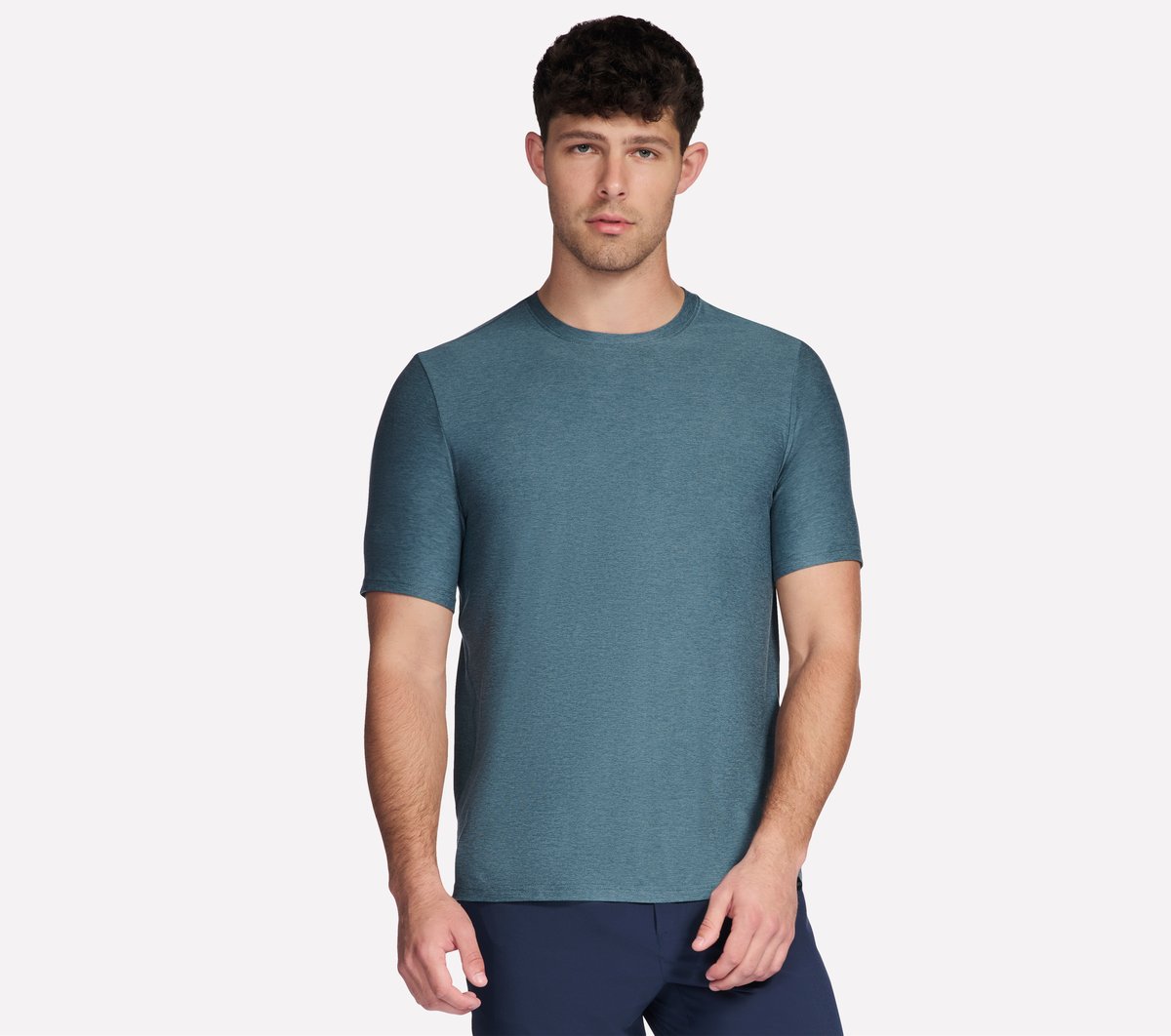 Skechers Heren GO DRI All Day T-Shirt CM Marine/Grijs, Maat Small