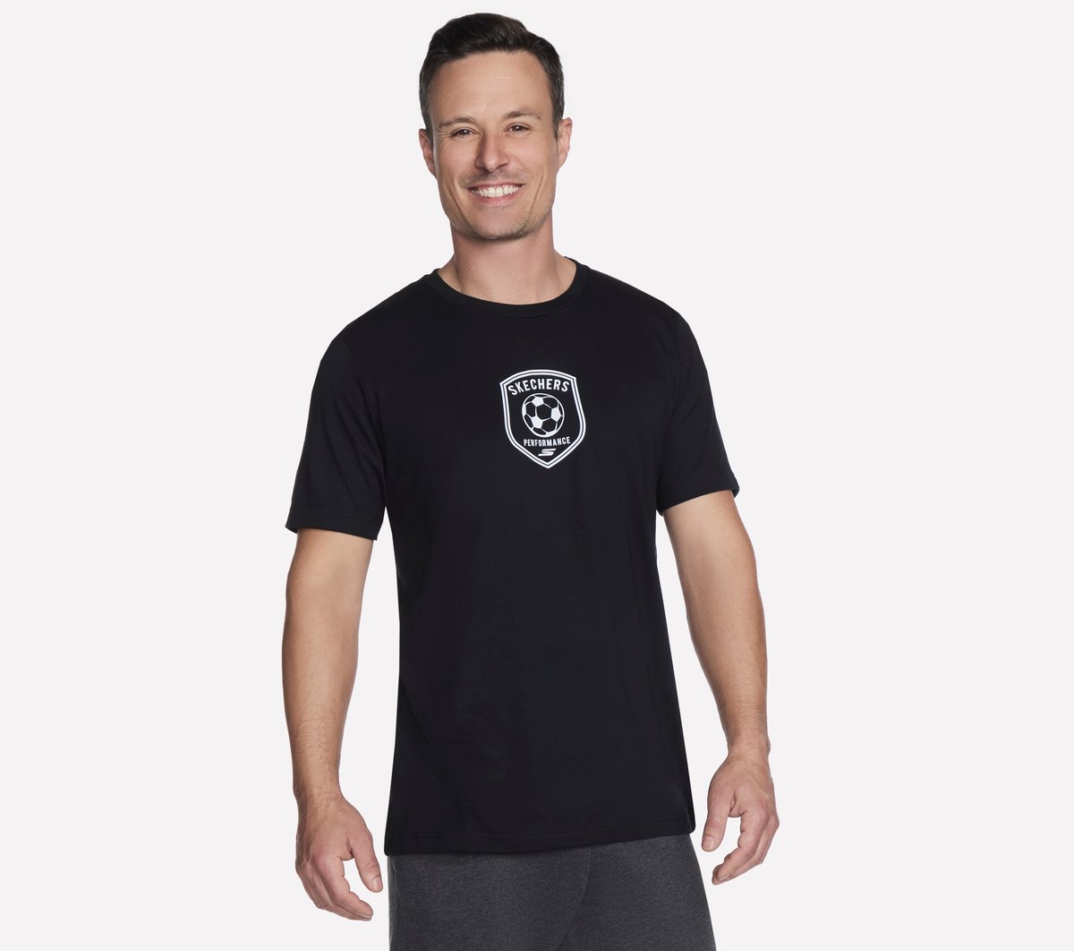 Skechers Heren Performance kort Sleeve T-Shirt CM Zwart, Maat Small