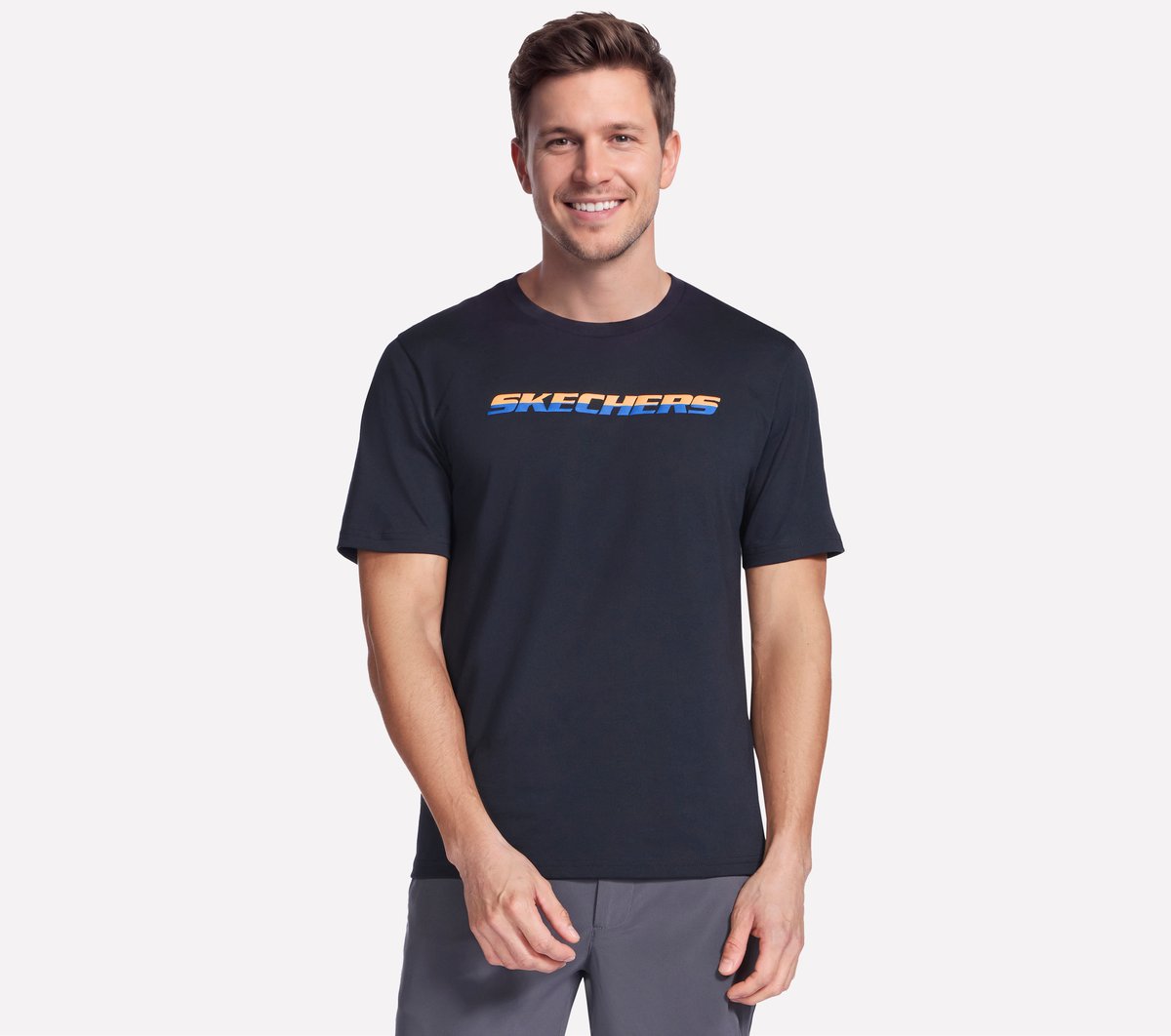 Skechers Heren Heritage kort Sleeve T-Shirt CM Zwart, Maat Small