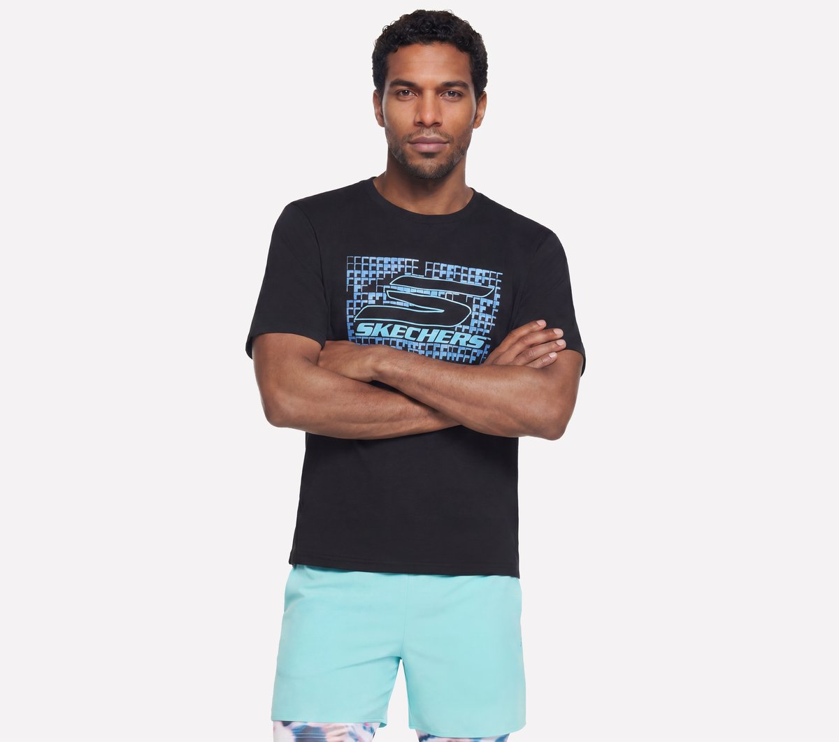 Skechers Heren Ace T-Shirt CM Zwart, Maat Small