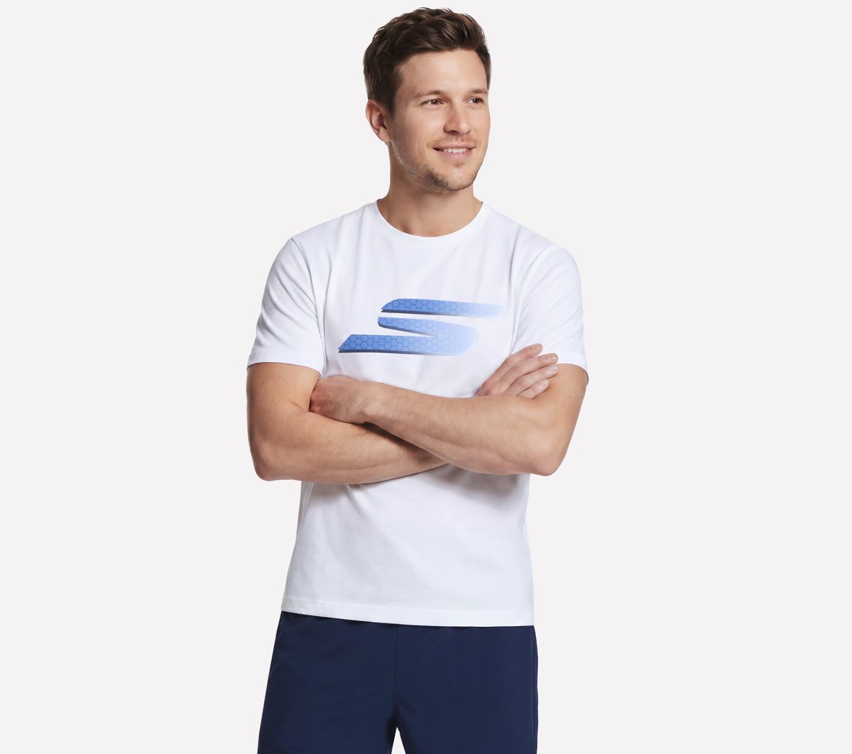 Skechers Heren Harry Kane Icon Graphic Tee CM Wit, Maat Small