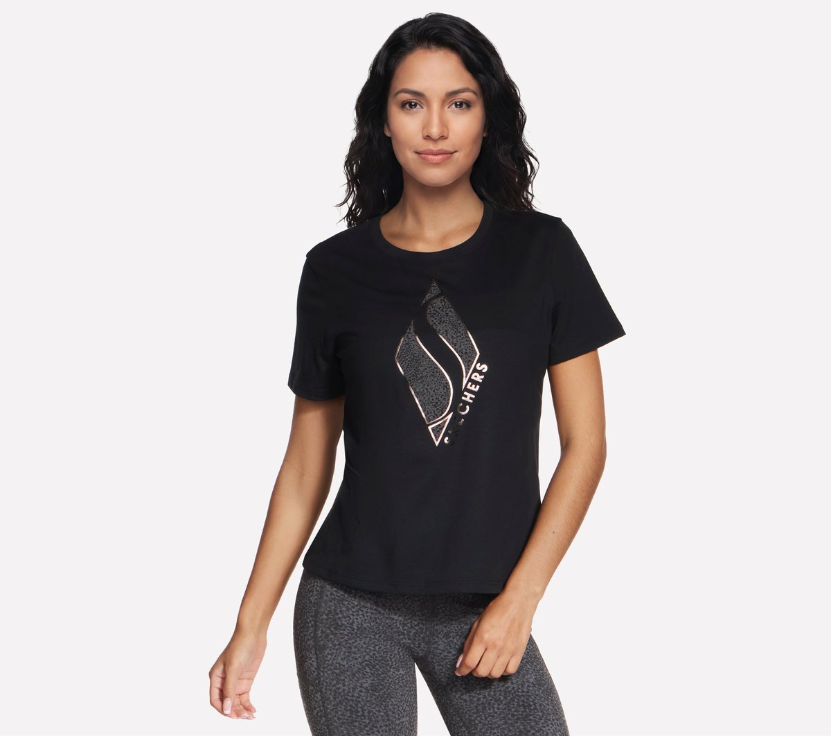 Skechers Cheetah Diamond t-shirt en Blanc Cassé, Pointure 3XL