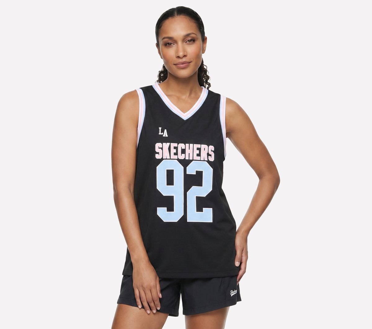Skechers Dames Street Sideline Jersey CM Zwart, Maat XS