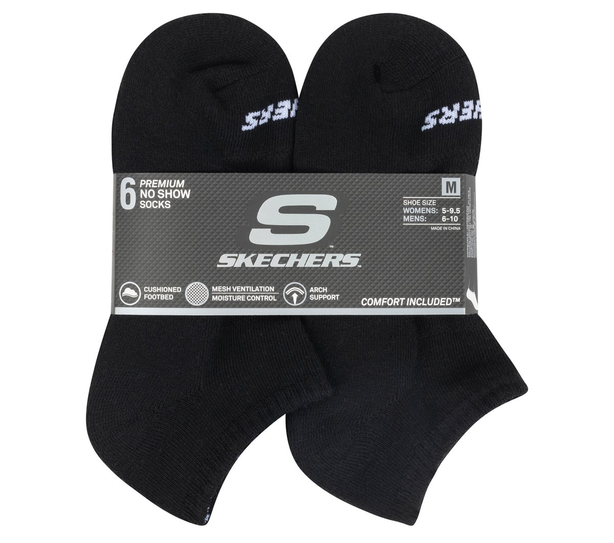6 Pack Core Low Cut Medium Socks - BLACK