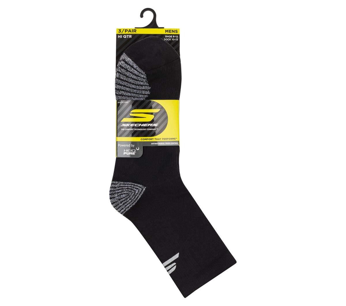 3 Pack Men's Performance Running High Quarter Socks - thumbnail 2