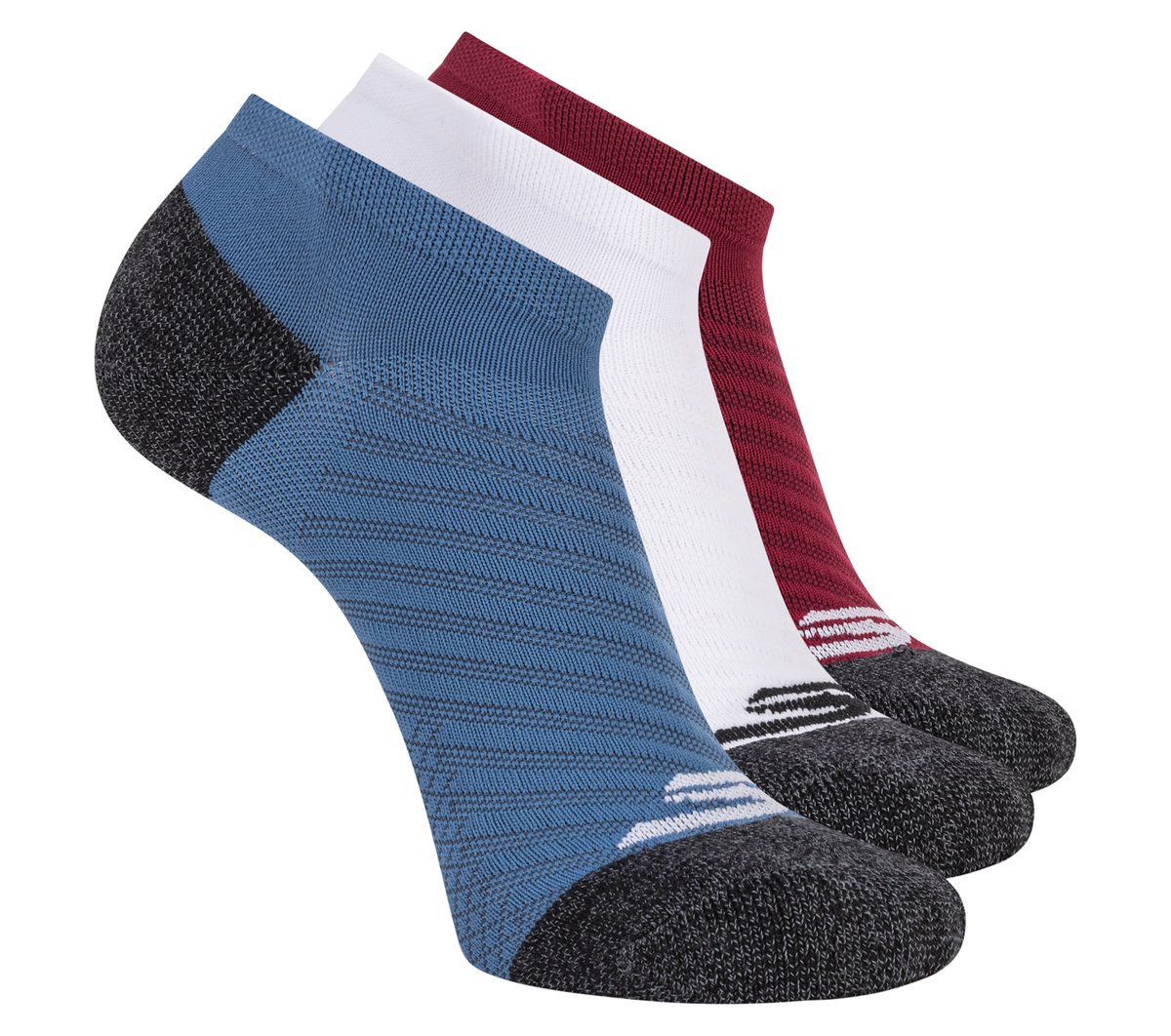 Skechers Heren 3 Pack Men's Terry Low Cut sokken CM Poseidon, Maat Large