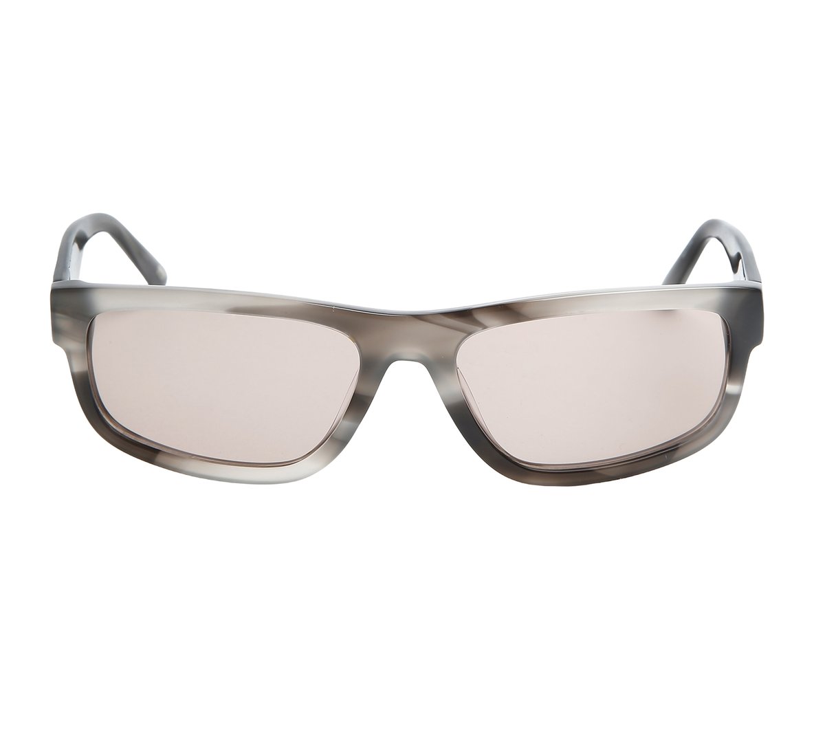 Elevated Rectangle Shiny Horn Sunglasses - thumbnail 2