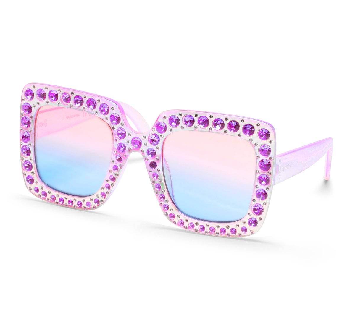Skechers Square Rhinestone Sonnenbrille in Violett