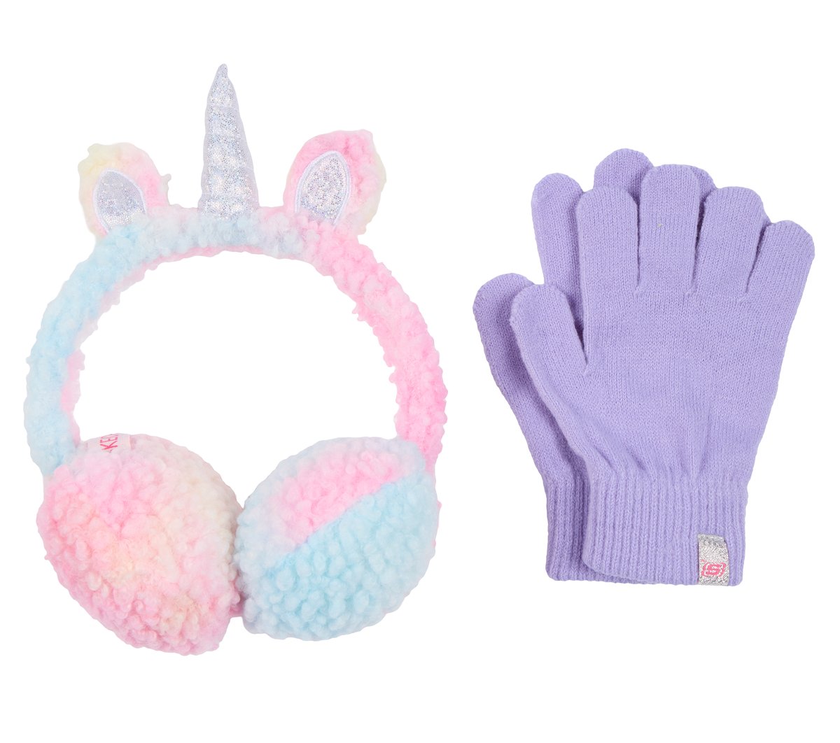 Skechers Tie Dye Unicorn Earmuff and Glove Set in Mehrfarbig