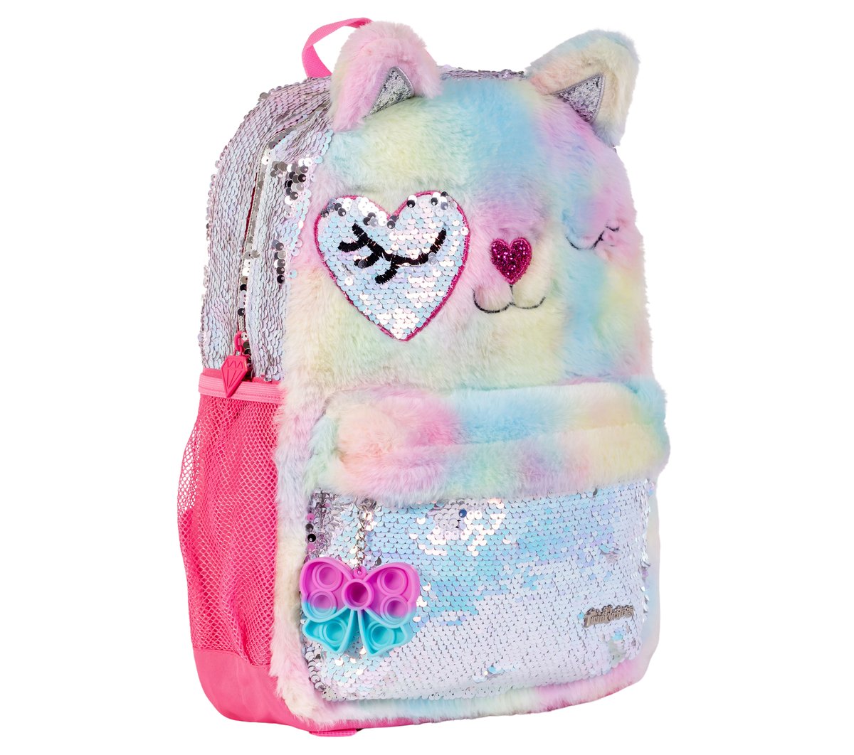 Twinkle Toes: Fur Cat Backpack - thumbnail 3